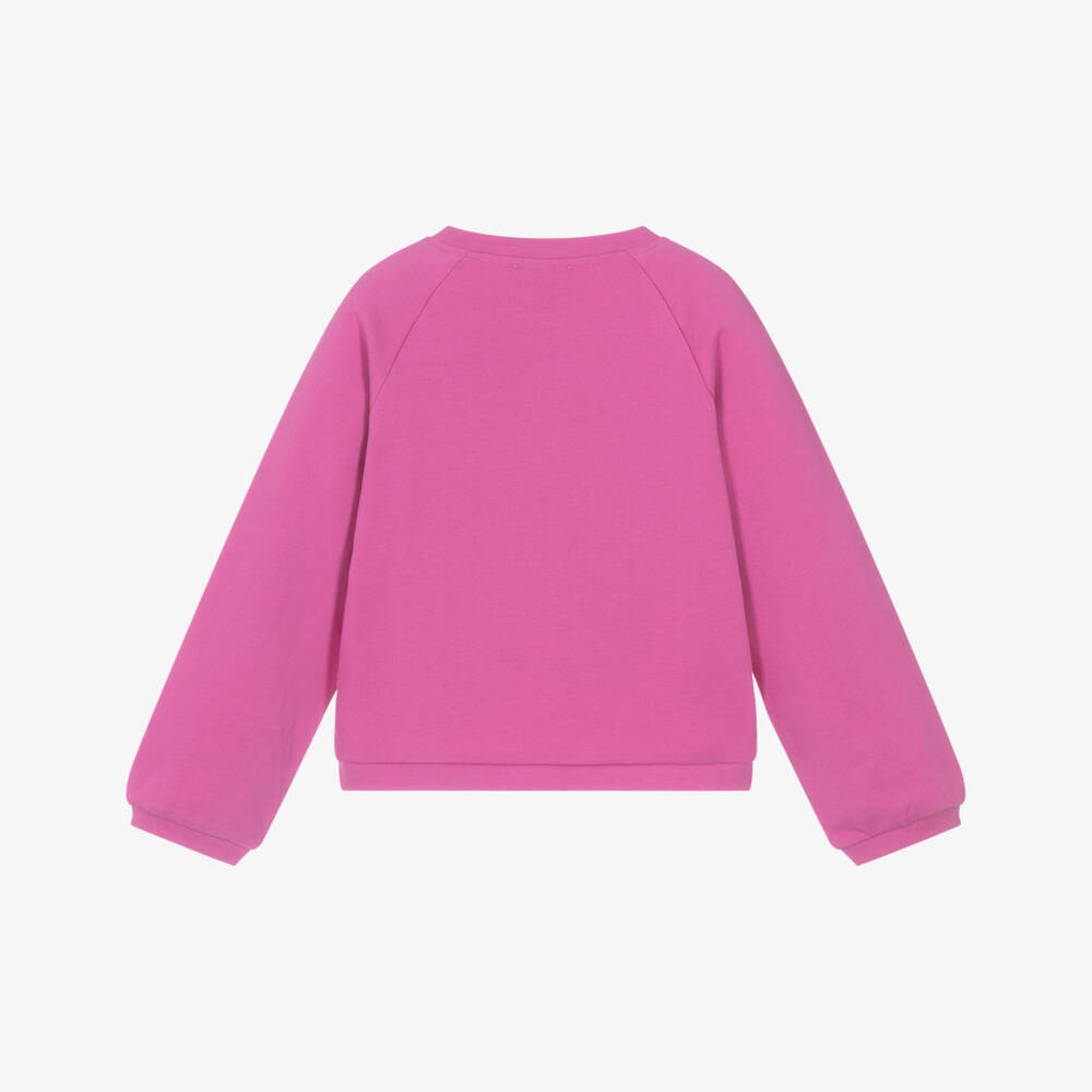 Stella McCartney Kids-Свитшот розовый с принтом торта для девочек | Childrensalon Outlet
