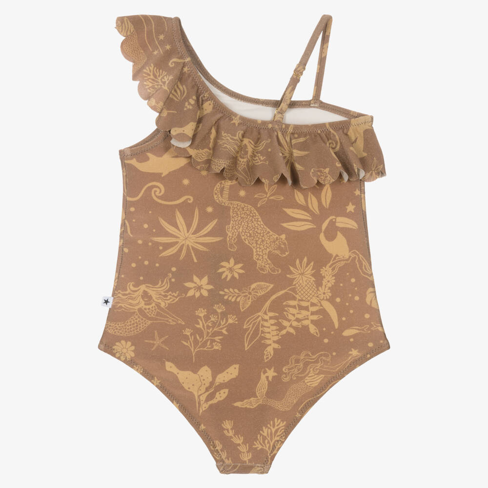 Molo-مايوه بناتي ذهبي بلمعة استوائية | Childrensalon Outlet