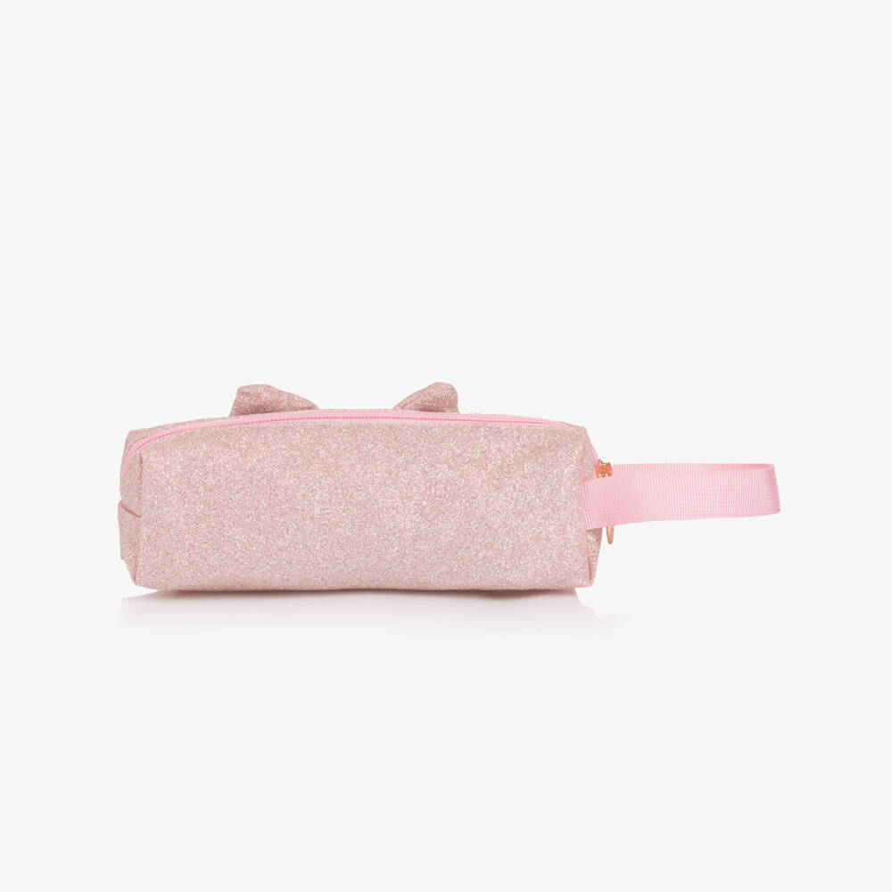Caramelo Kids-Girls Glittery Pink Bow Pencil Case (19cm) | Childrensalon Outlet