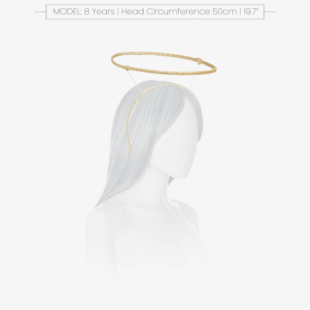 Mimi & Lula-Girls Gold Glitter Angel Halo Hairband | Childrensalon Outlet