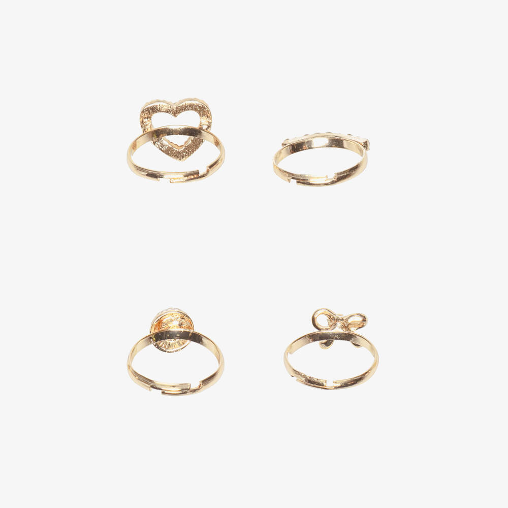 NAME IT-Girls Gold Rings (4 Pack) | Childrensalon Outlet