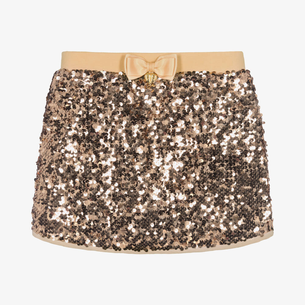 Angel's Face-Girls Gold Sequin Skirt | Childrensalon Outlet
