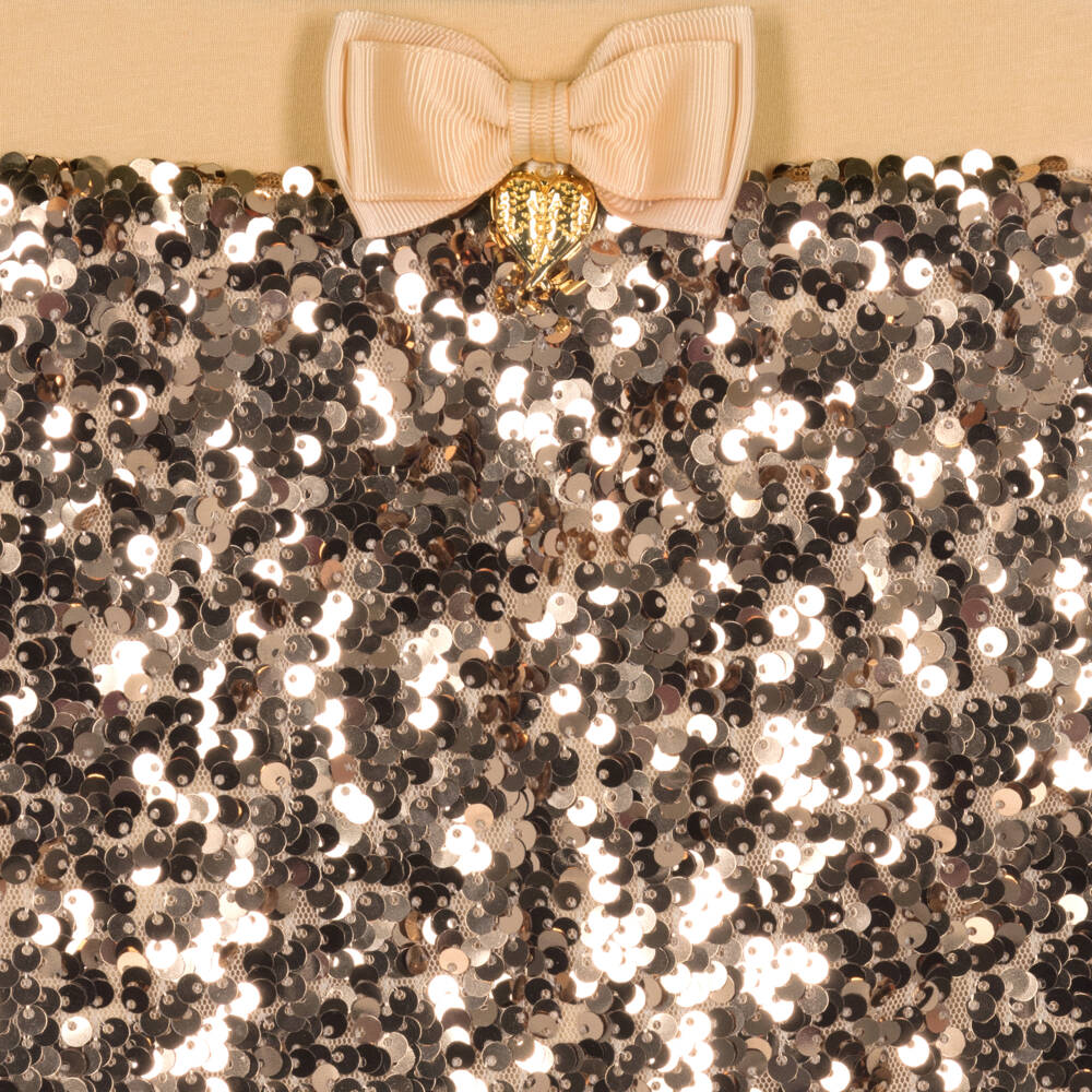 Angel's Face-Girls Gold Sequin Skirt | Childrensalon Outlet