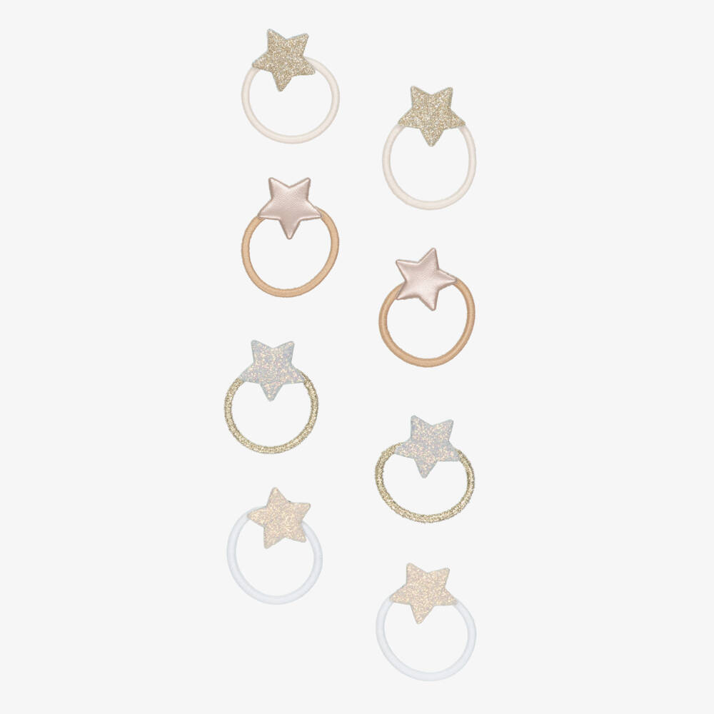 Mimi & Lula-Girls Gold Star Hair Elastics (8 Pack) | Childrensalon Outlet