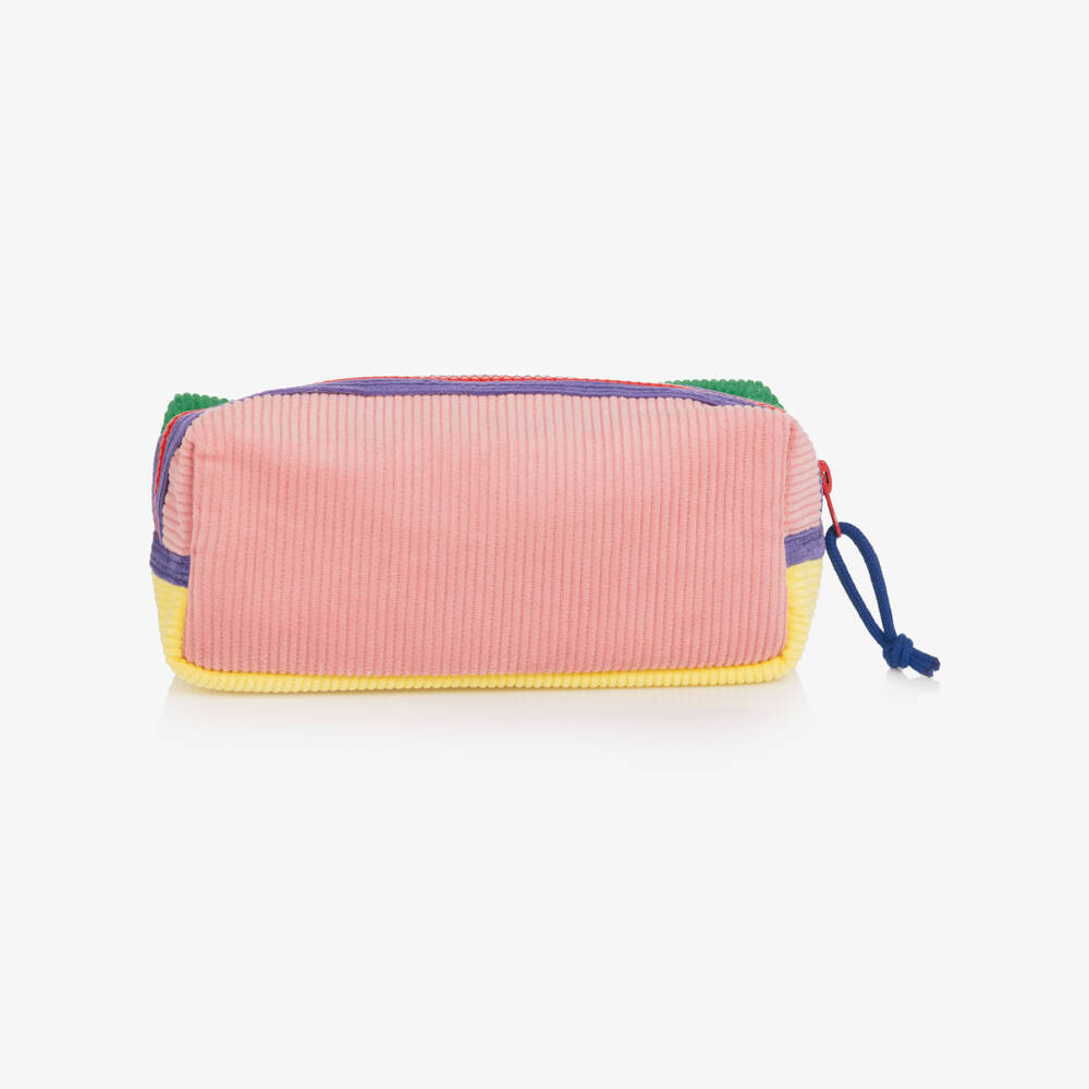 Bobo Choses-Girls Green Corduroy Colourblock Pencil Case (19cm) | Childrensalon Outlet