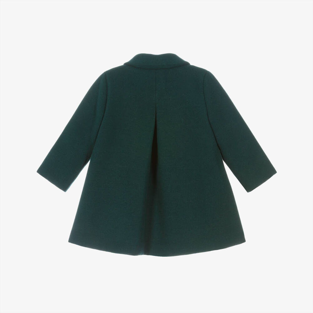 Pureté Du... Bébé-Girls Green Double-Breasted Coat | Childrensalon Outlet