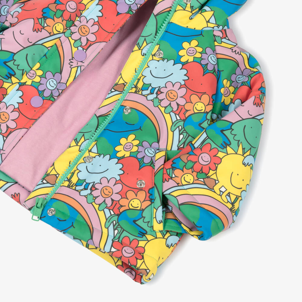 Stella McCartney Kids-Girls Green Planet Earth & Friends Hooded Raincoat | Childrensalon Outlet