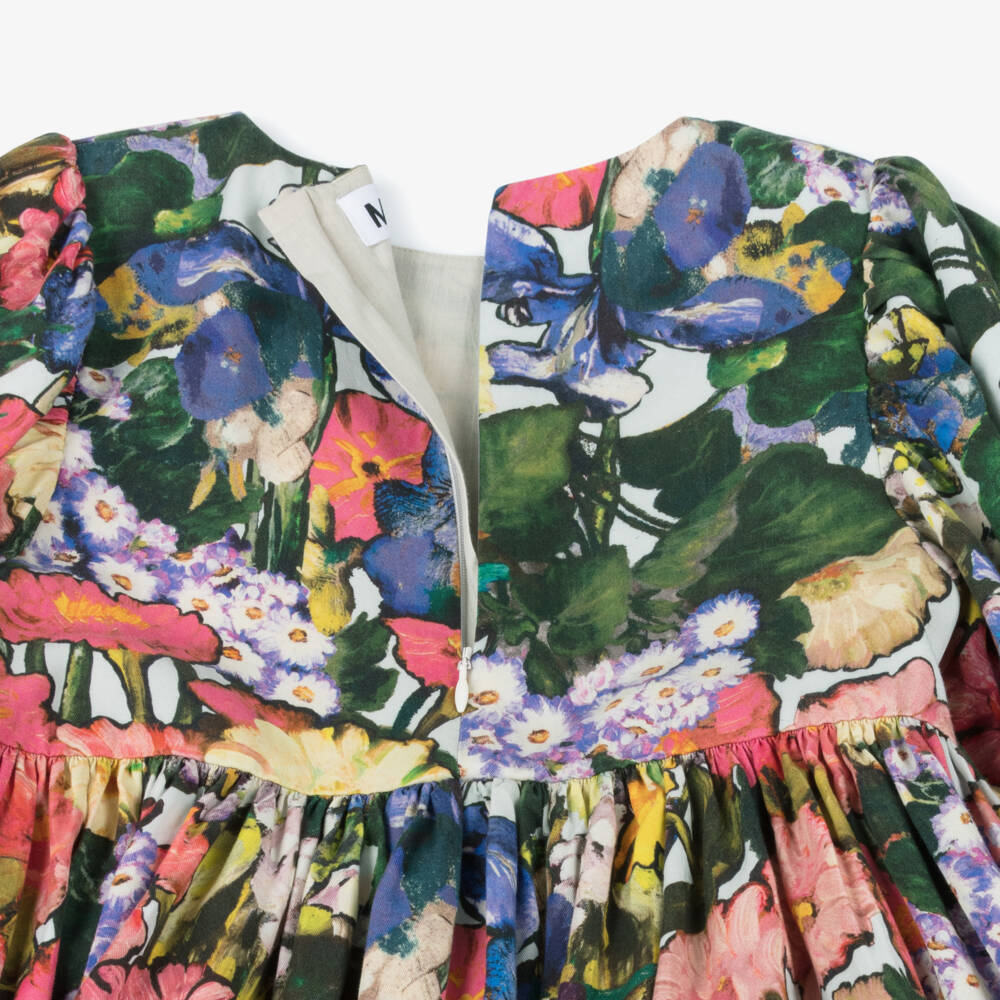 Molo-فستان بناتي مزهر متعدد الألوان من الفيسكوز | Childrensalon Outlet