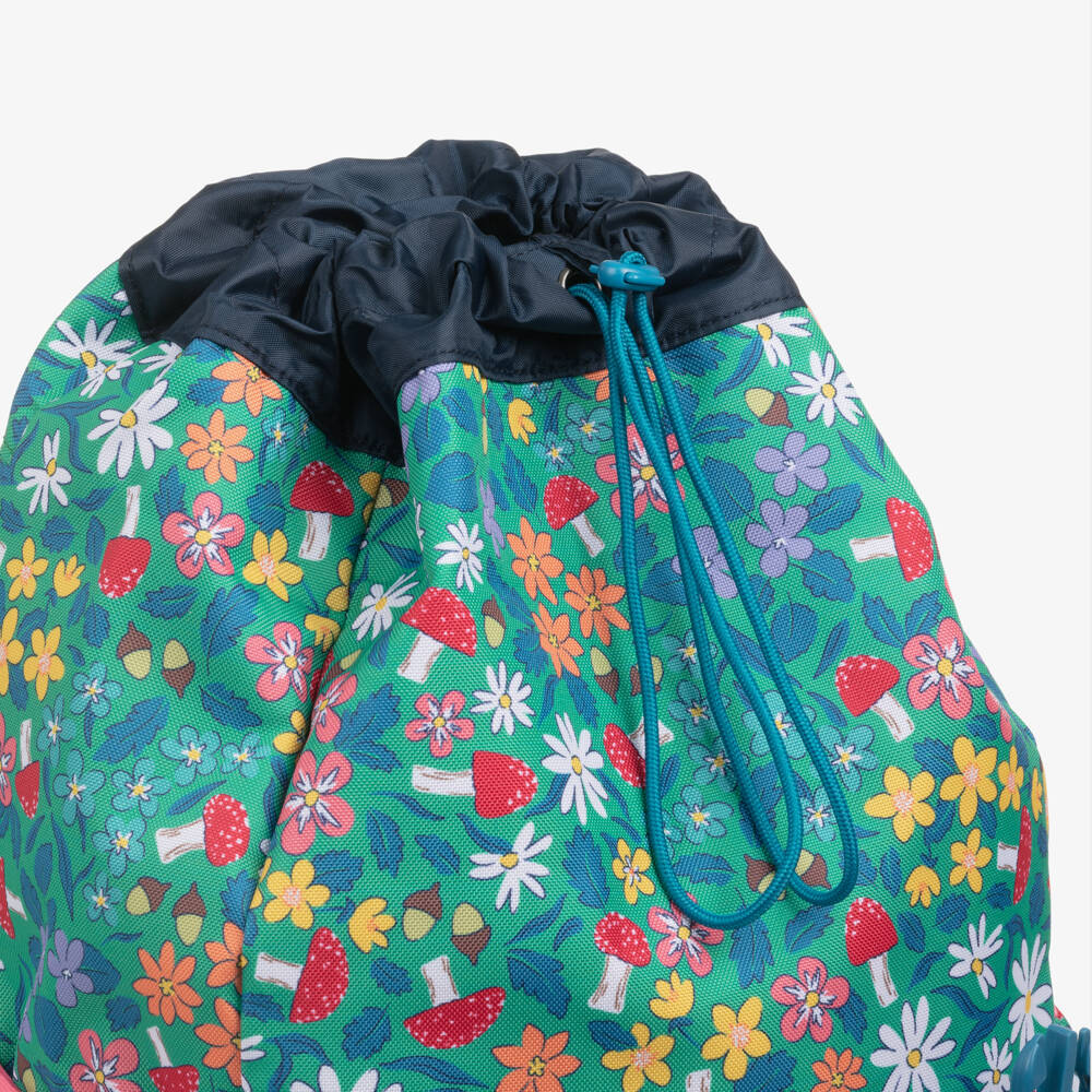 Frugi-Girls Green Woodland Floral Backpack (42cm) | Childrensalon Outlet