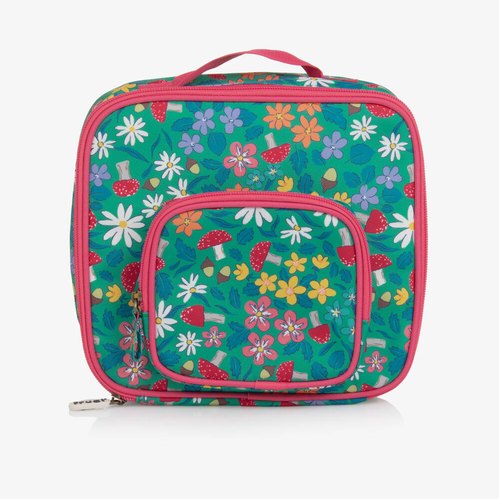 Frugi-Girls Green Woodland Floral Lunch Bag (24cm) | Childrensalon Outlet