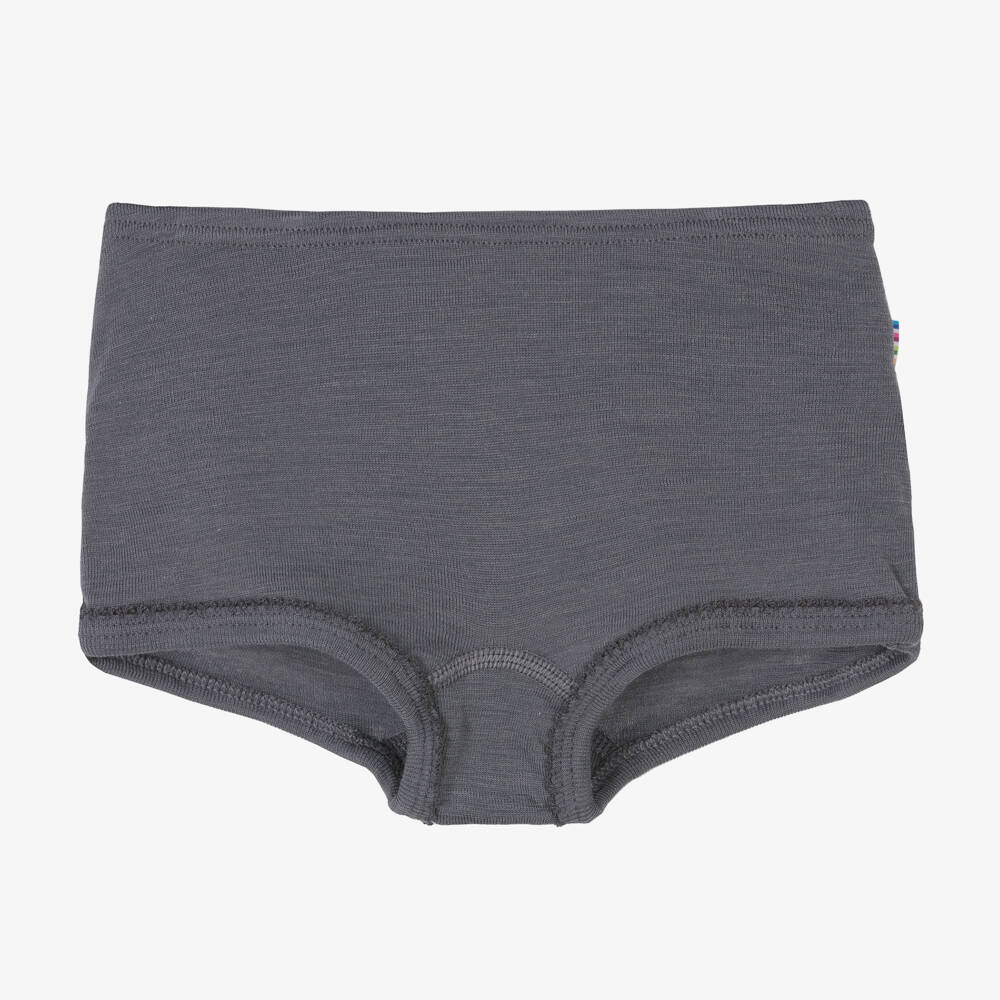 Joha-Girls Grey Merino Wool & Silk Knickers | Childrensalon Outlet