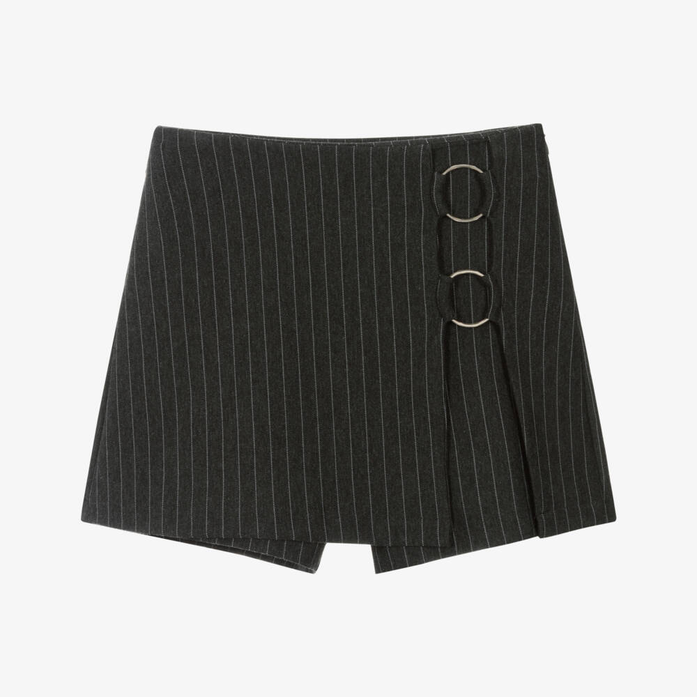 Mayoral-Серый пинстрип джерси скорт для девочек | Childrensalon Outlet