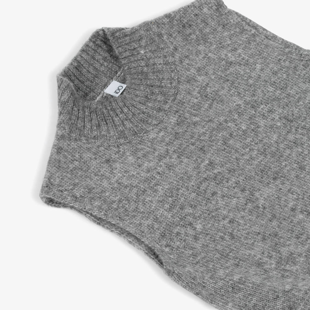 iDO-Girls Grey Soft Knit Slipover | Childrensalon Outlet
