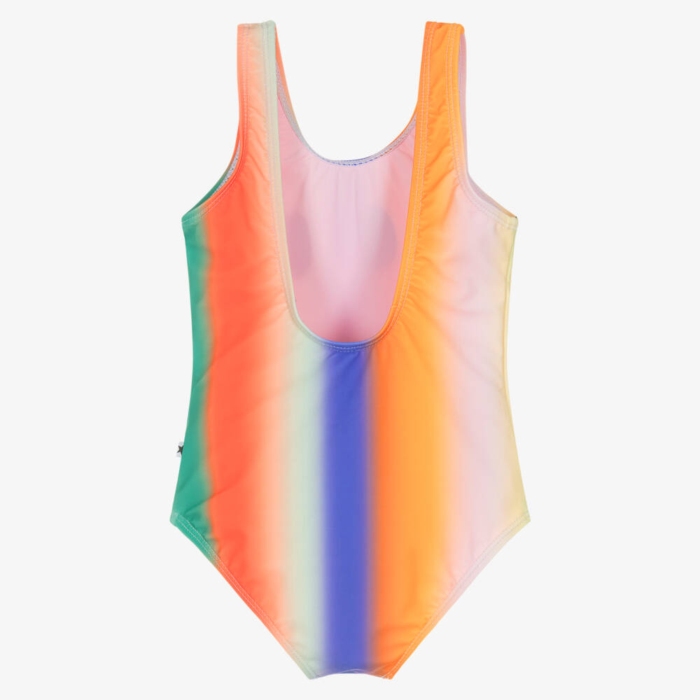 Molo-Girls Happy Face Rainbow Swimsuit (UPF50+) | Childrensalon Outlet