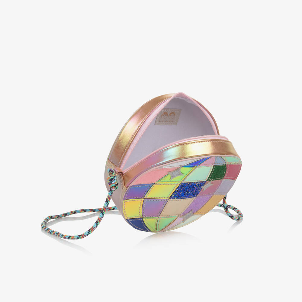 Mimi & Lula-Girls Irredescent Pink Disco Ball Shoulder Bag (17cm) | Childrensalon Outlet