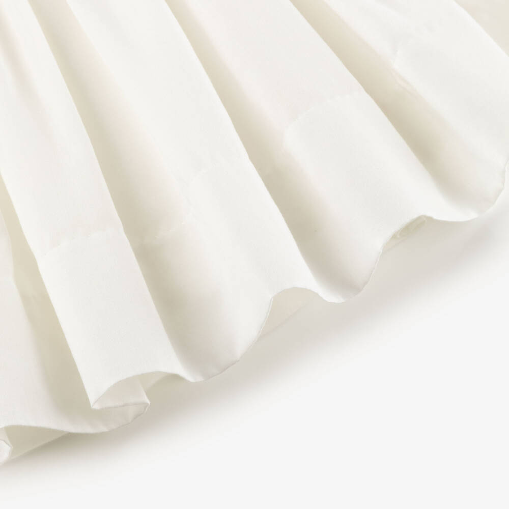 Sarah Louise-Girls Ivory & Beige Hand-Smocked Dress | Childrensalon Outlet