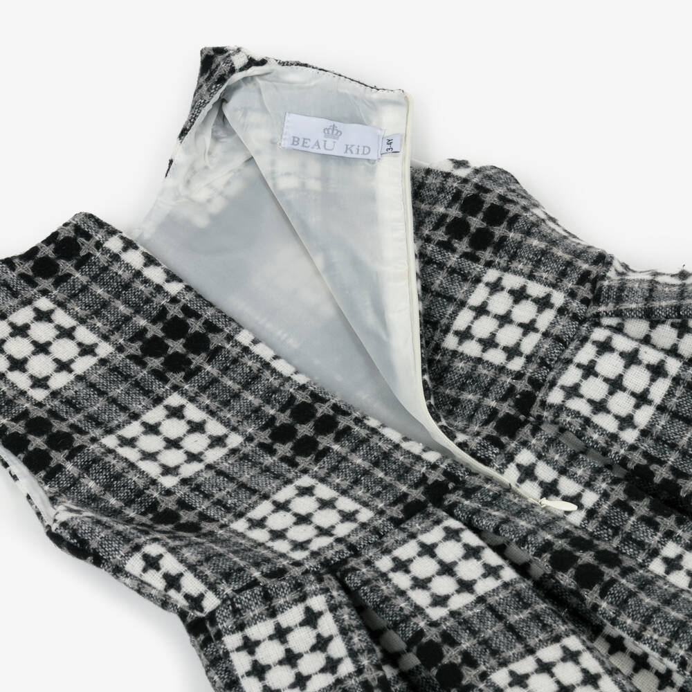 Beau KiD-Girls Ivory & Black Check Dress & Jacket Set | Childrensalon Outlet