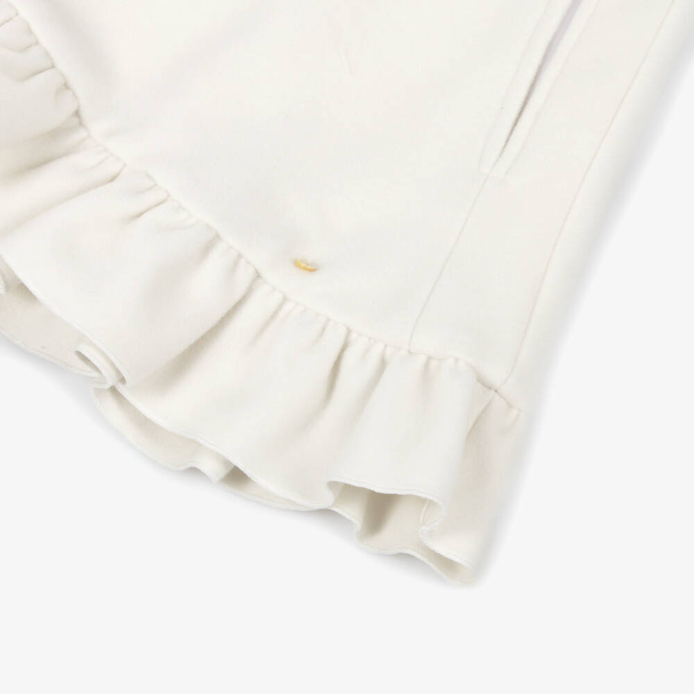 Piccola Speranza-Girls Ivory Cape with Faux Fur Collar | Childrensalon Outlet