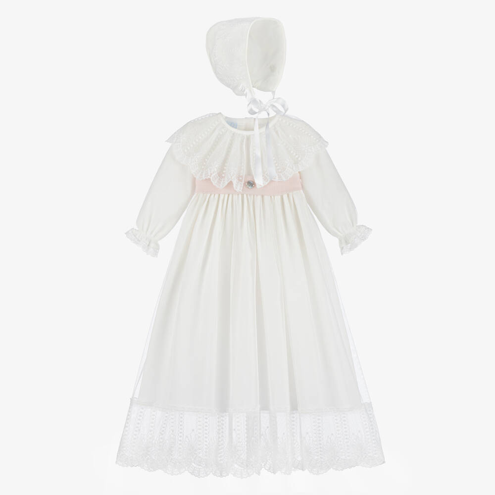 Artesanía Granlei-Кремовое кружевное платье для девочек | Childrensalon Outlet