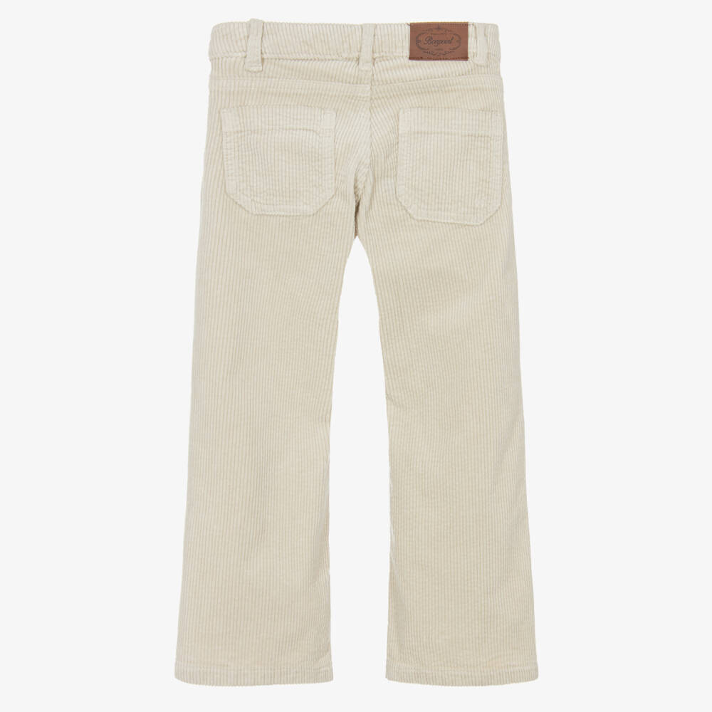 Bonpoint-Girls Ivory Corduroy Wide Leg Trousers | Childrensalon Outlet