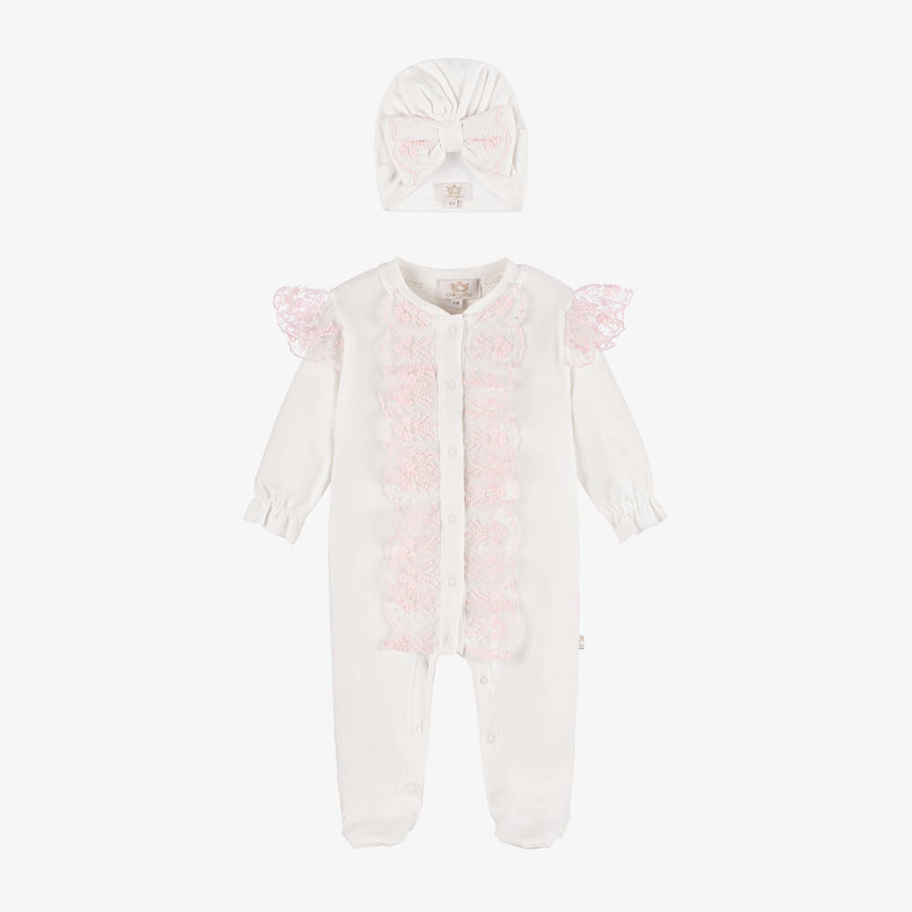 Caramelo Kids-Кремовый хлопковый комплект для девочек | Childrensalon Outlet