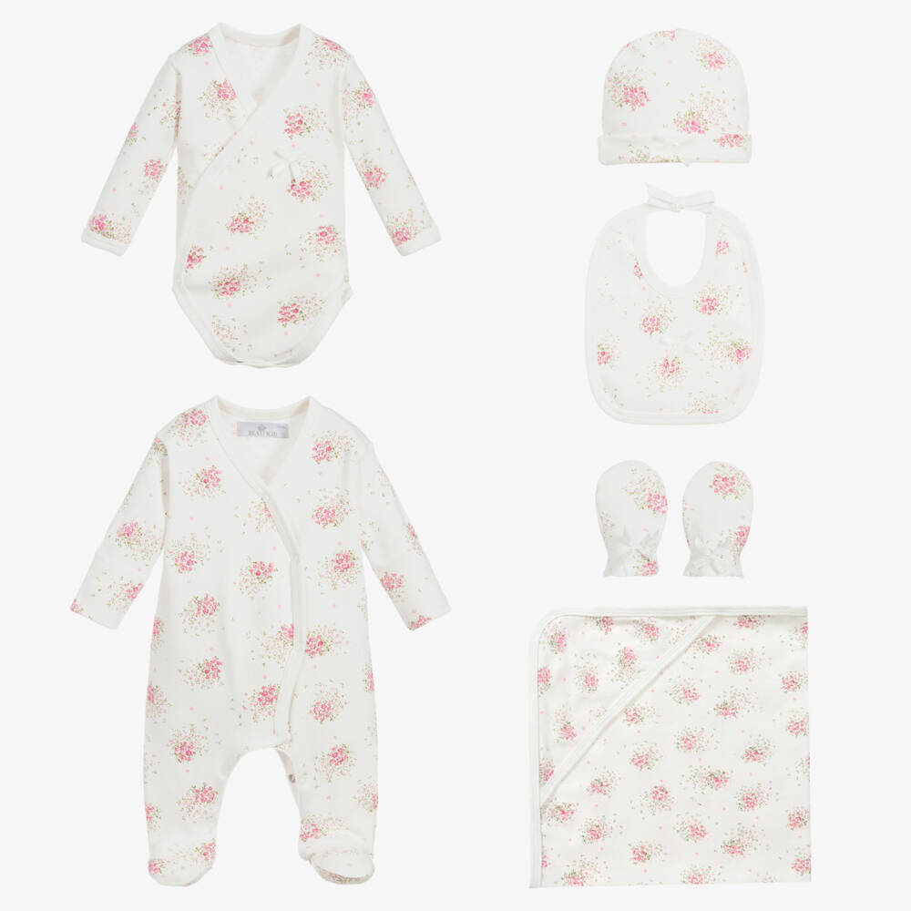 Beau KiD-Girls Ivory Cotton Babysuit Set | Childrensalon Outlet