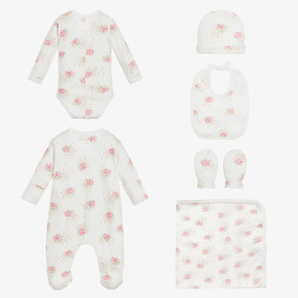 Beau KiD-Girls Ivory Cotton Babysuit Set | Childrensalon Outlet