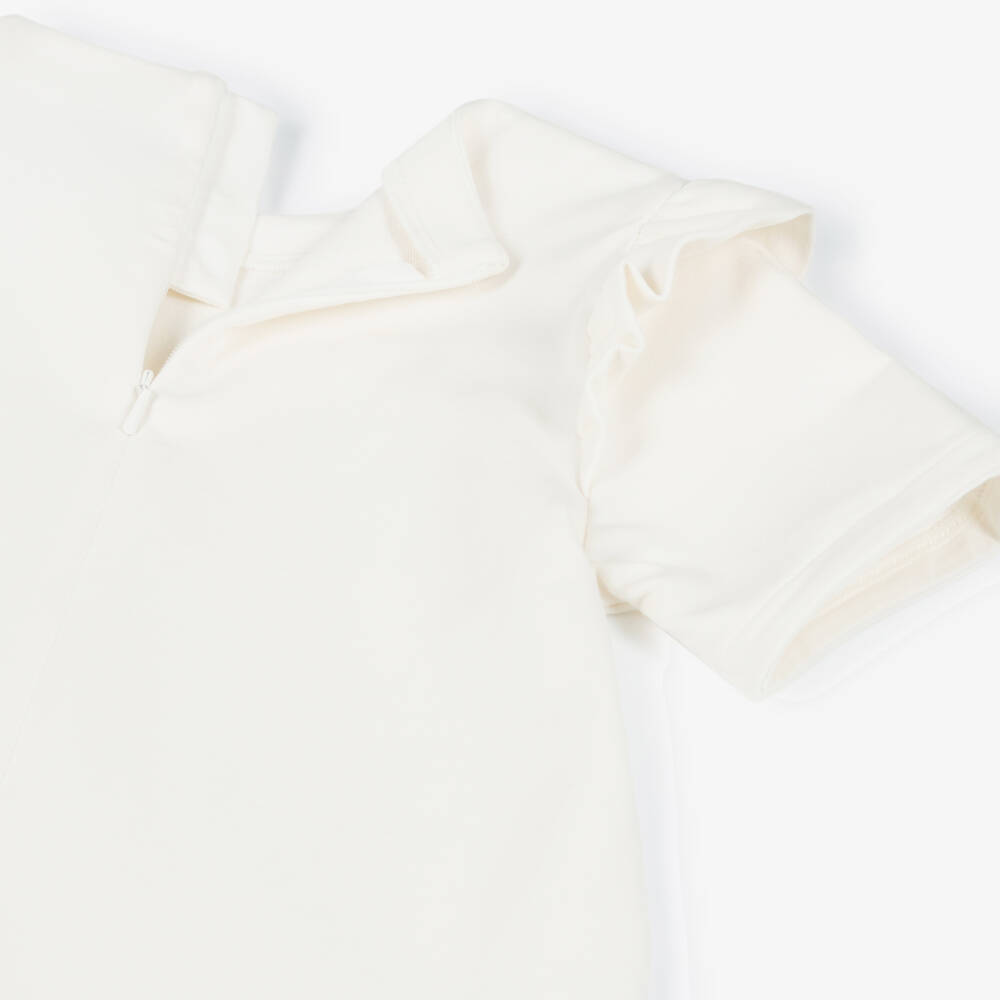 AIGNER-Girls Ivory Cotton Crossbody Bag T-Shirt Dress | Childrensalon Outlet