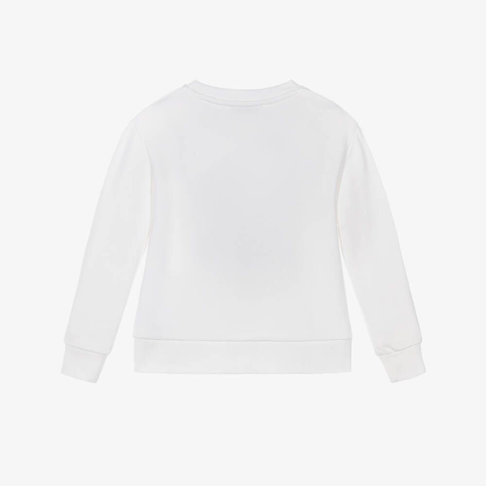 Atelier Choux Paris-Girls Ivory Cotton Jersey Carousel Sweatshirt | Childrensalon Outlet