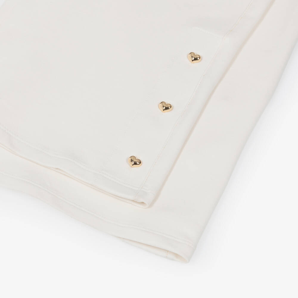 AIGNER-Girls Ivory Cotton Jersey Trouser Set | Childrensalon Outlet