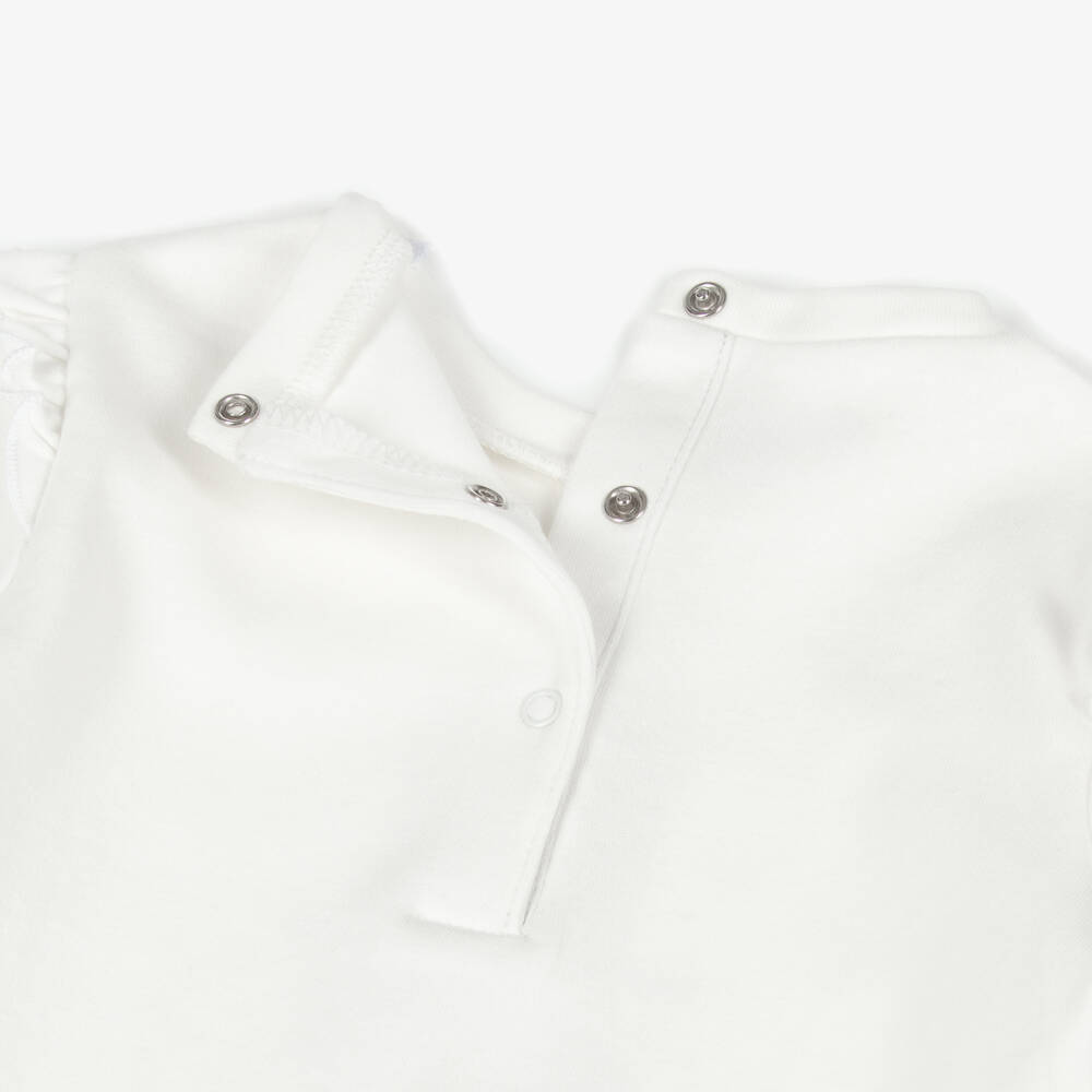 iDO Mini-Girls Ivory Cotton Ruffle Top | Childrensalon Outlet