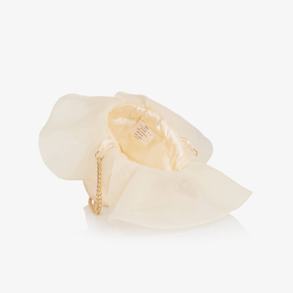 Junona-Girls Ivory Embroidered Tulle Bag (12cm) | Childrensalon Outlet