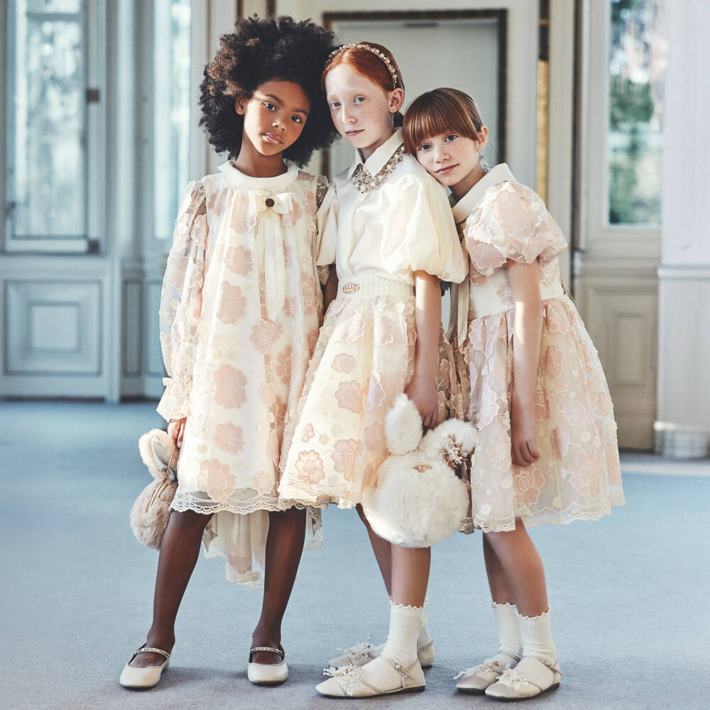 Junona-Girls Ivory Faux Fur Bunny Bag (20cm) | Childrensalon Outlet