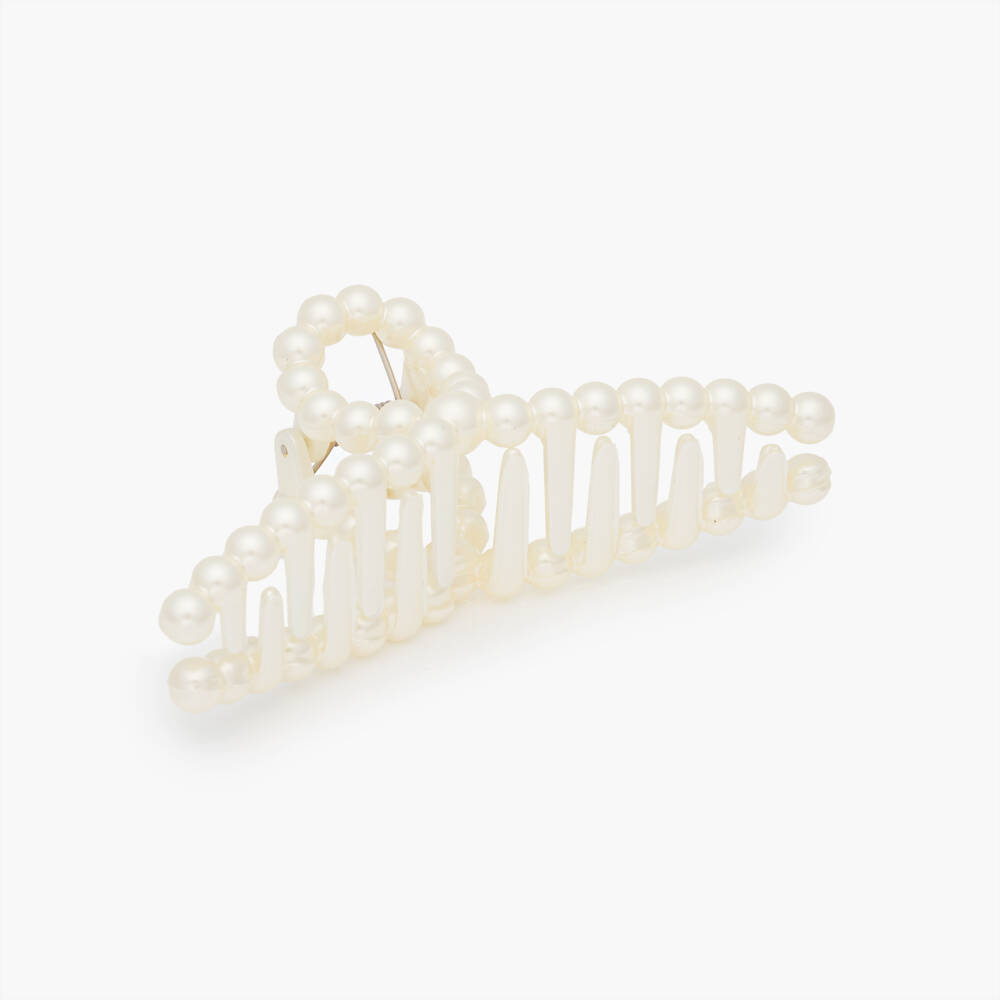 NAME IT-Girls Ivory Faux Pearl Claw Hair Clip | Childrensalon Outlet