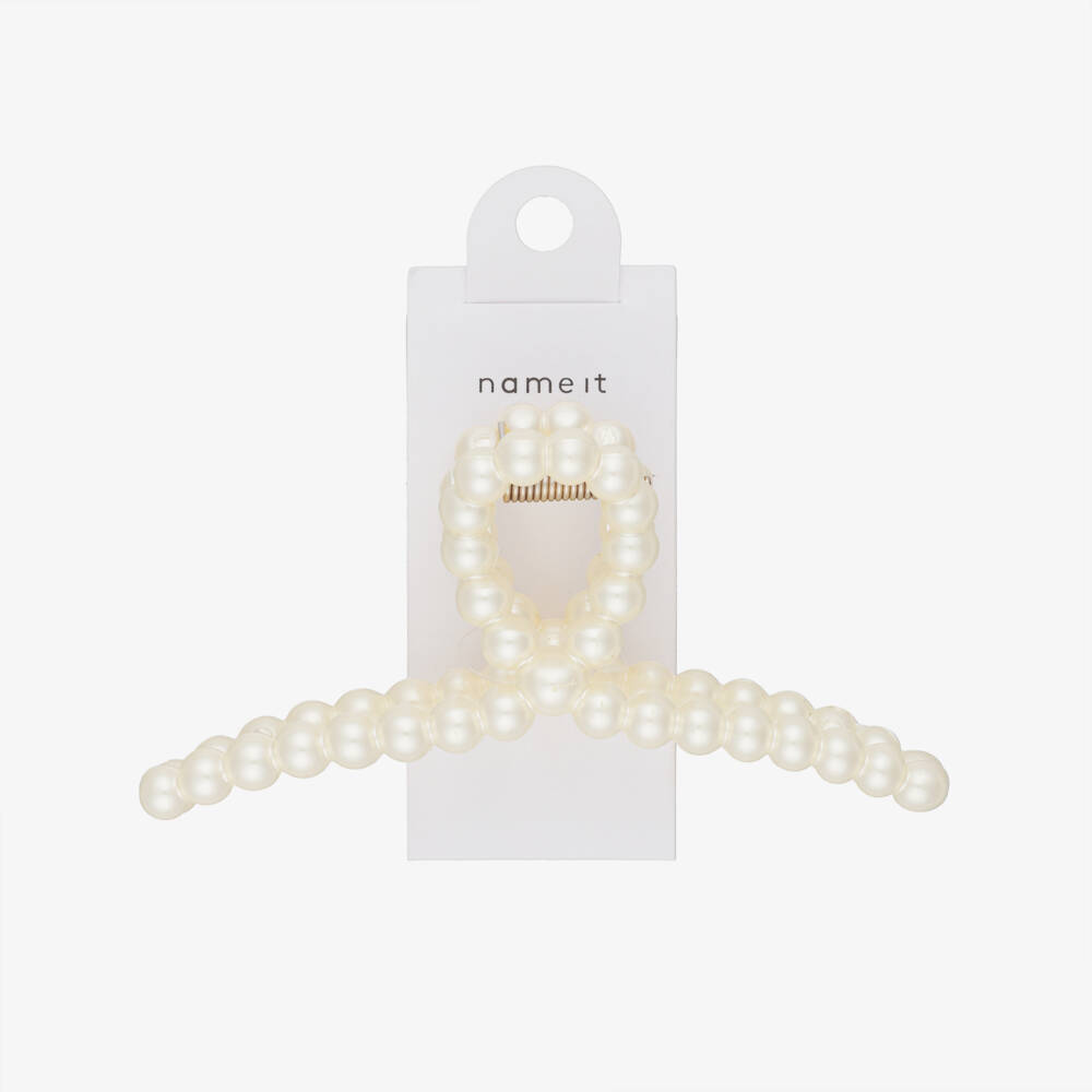 NAME IT-Girls Ivory Faux Pearl Claw Hair Clip | Childrensalon Outlet