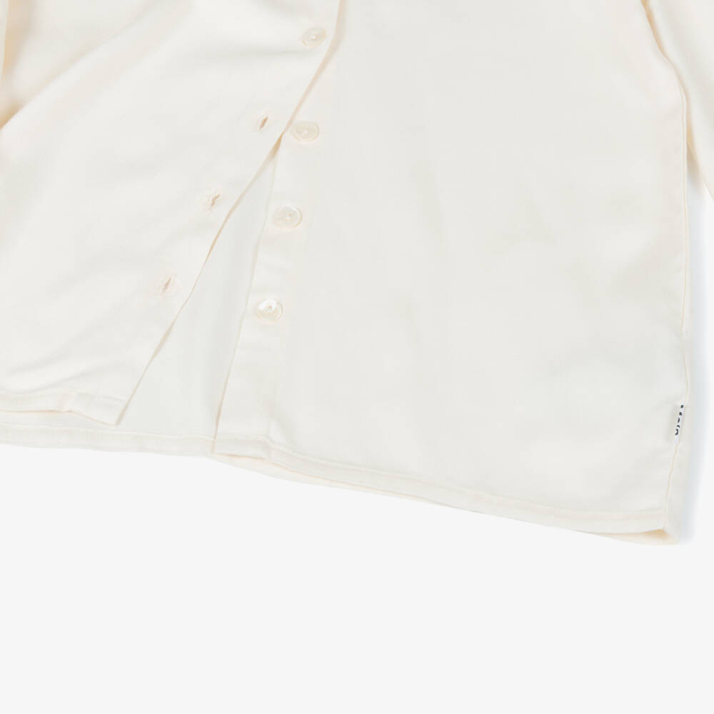 Molo-Girls Ivory Frilled Collar Blouse | Childrensalon Outlet