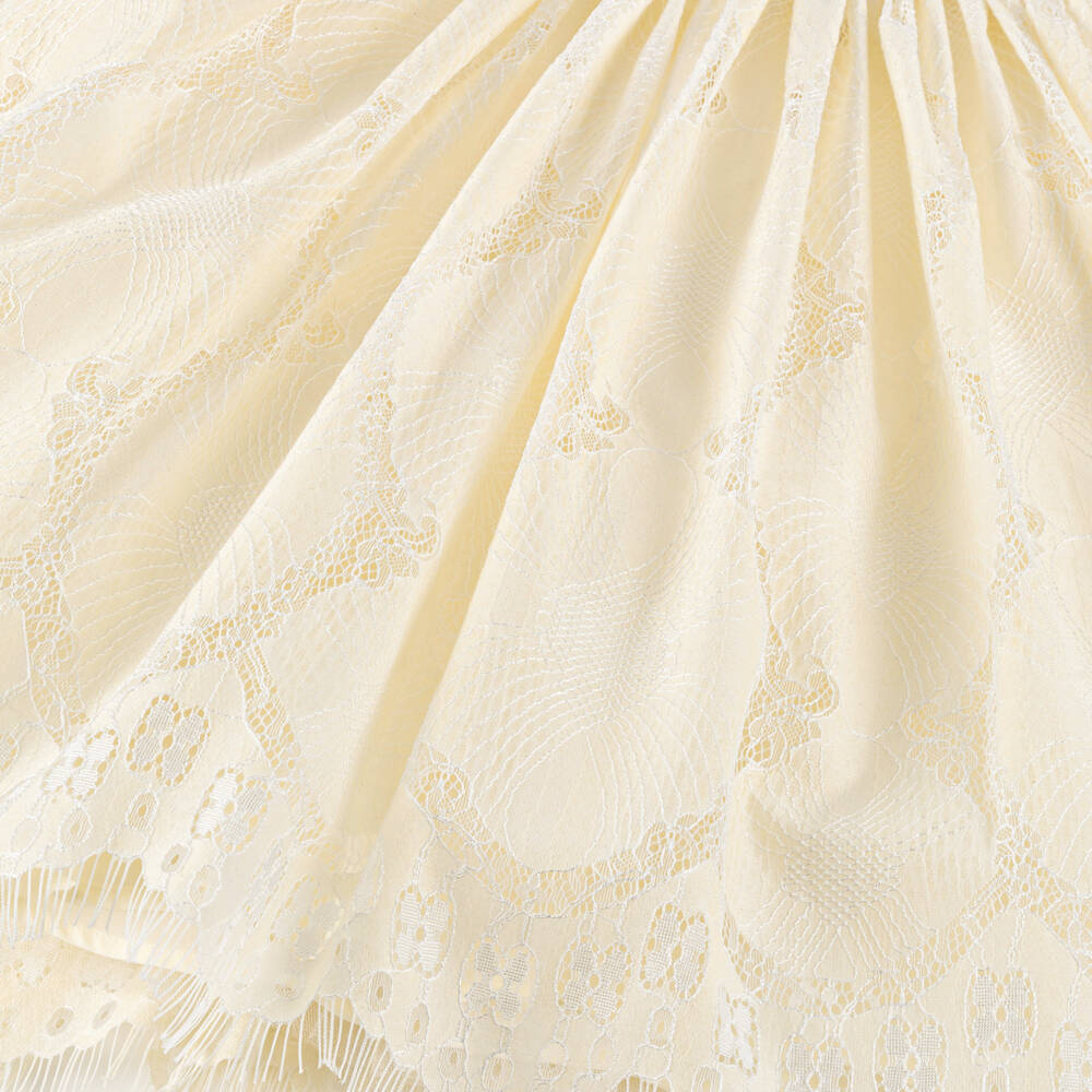 Junona-Girls Ivory Lace Dress with Rhinestones | Childrensalon Outlet