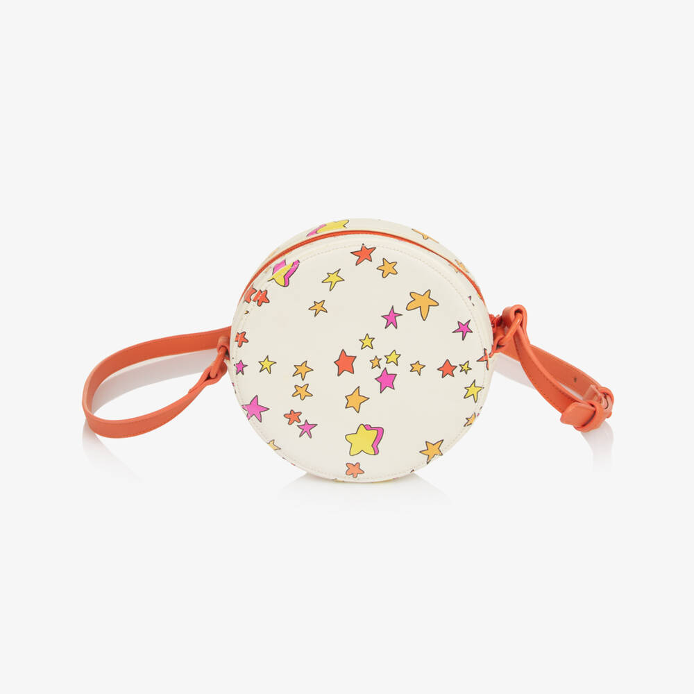 Stella McCartney Kids-Girls Ivory & Orange Shooting Star Bag (16cm) | Childrensalon Outlet