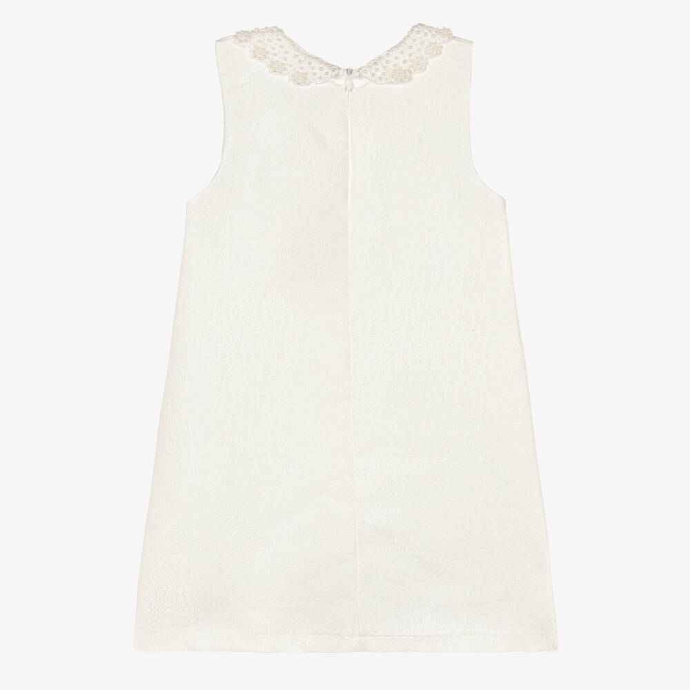 Romano-Girls Ivory Pearl Collar Dress | Childrensalon Outlet