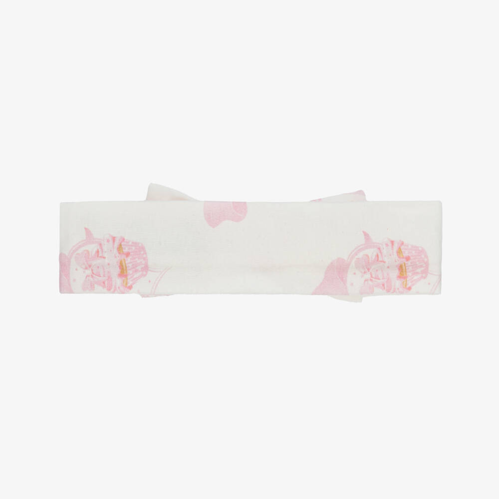 A Dee-Girls Ivory & Pink Cupcake Print Headband | Childrensalon Outlet