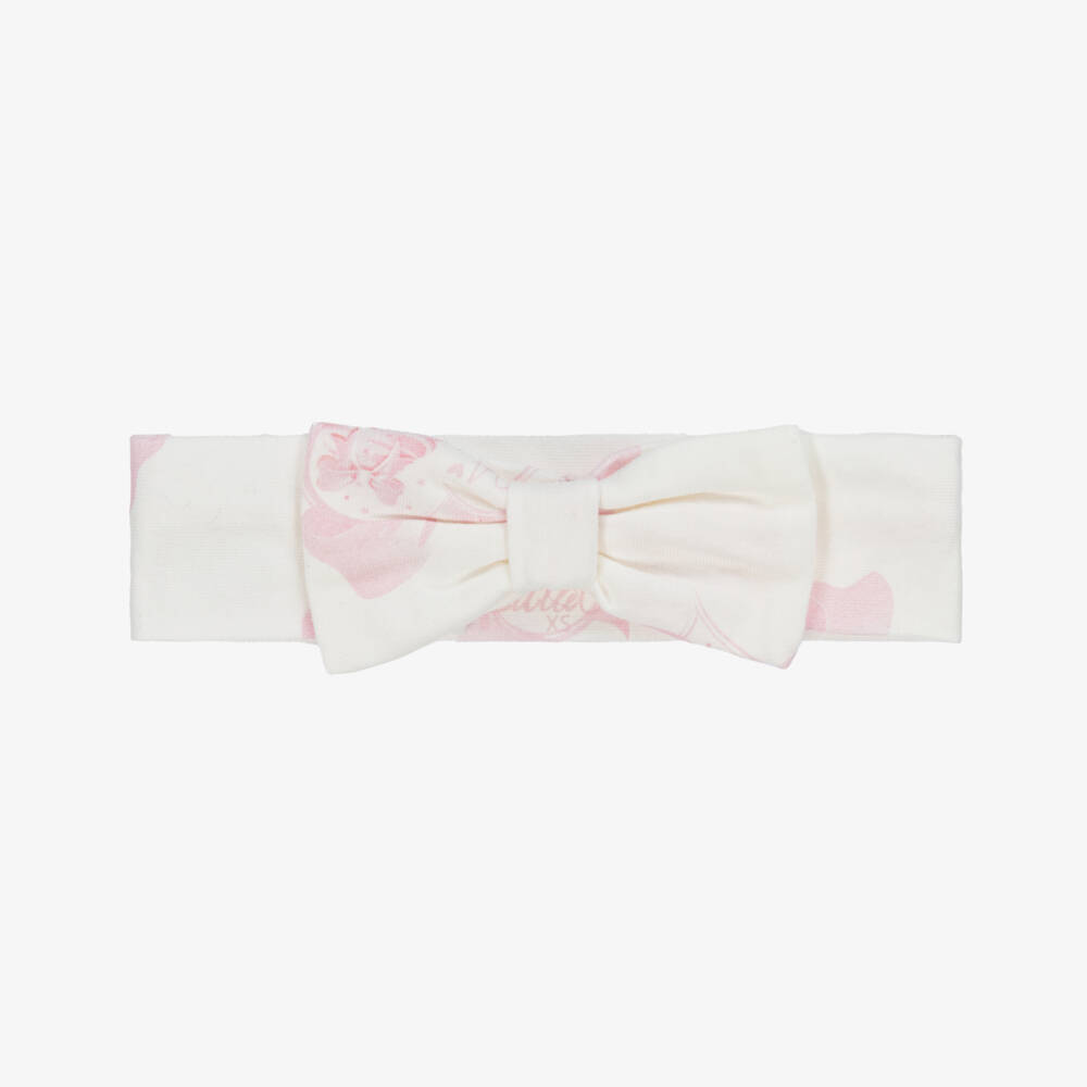 A Dee-Girls Ivory & Pink Cupcake Print Headband | Childrensalon Outlet