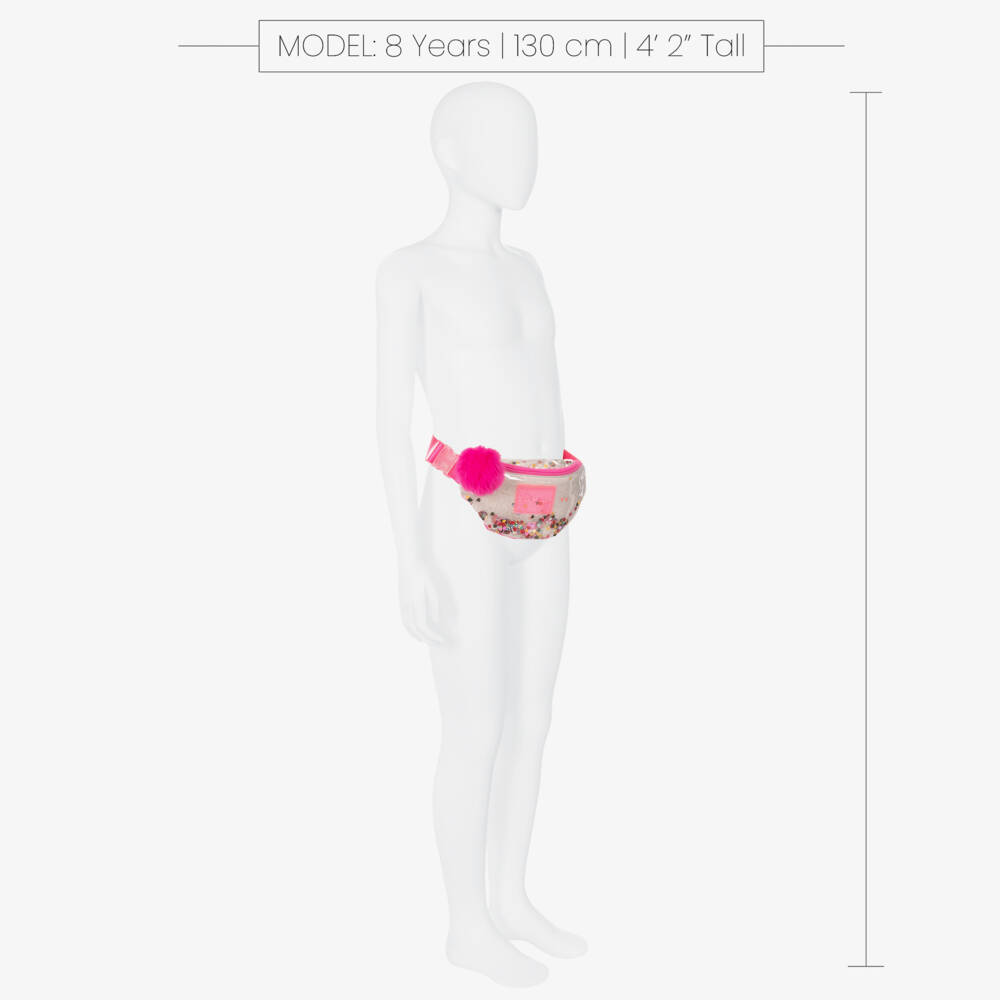 Billieblush-Girls Ivory & Pink Sequin Belt Bag (22cm) | Childrensalon Outlet