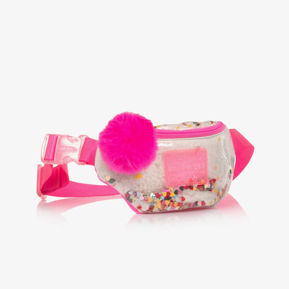 Billieblush-Girls Ivory & Pink Sequin Belt Bag (22cm) | Childrensalon Outlet