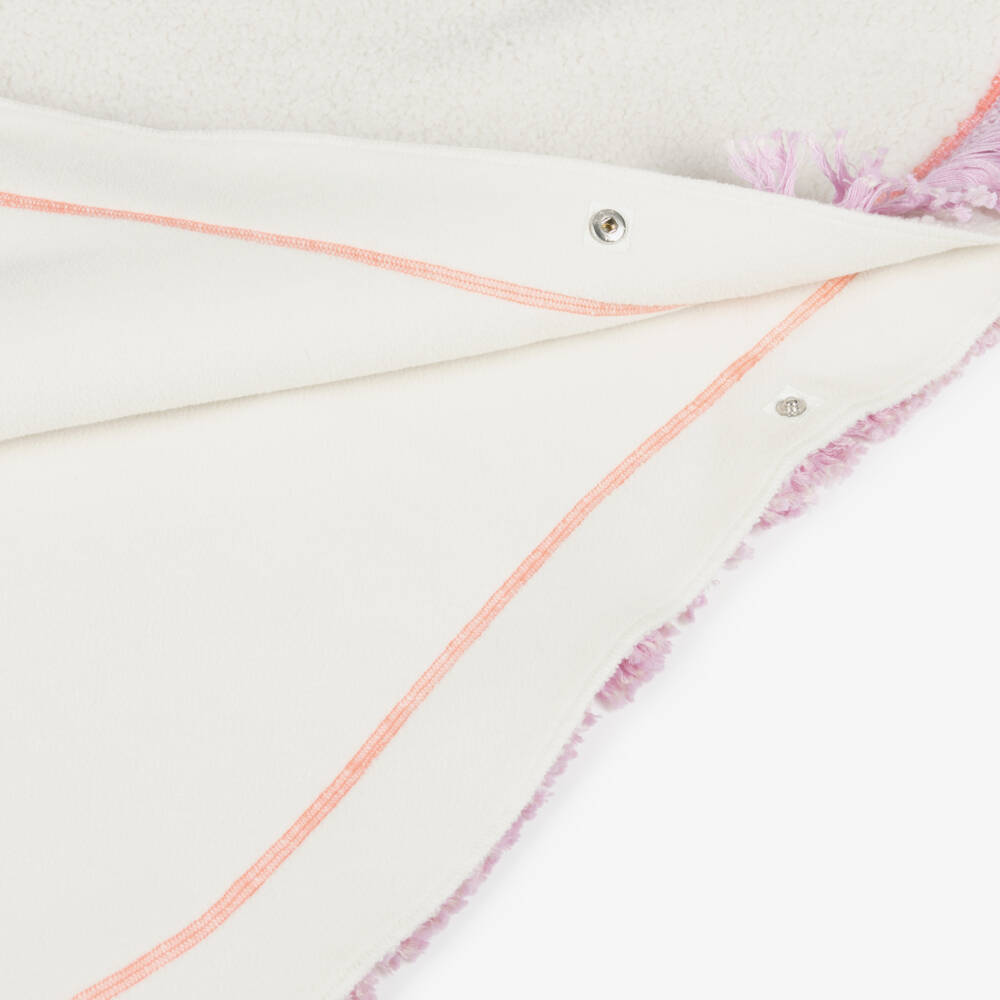 Stella McCartney Kids-Girls Ivory Sherpa Fleece Bird Cape | Childrensalon Outlet