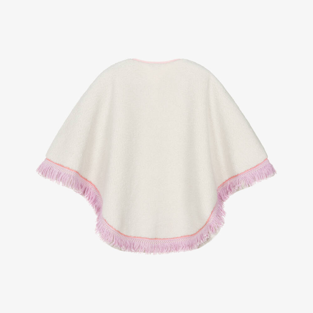 Stella McCartney Kids-Girls Ivory Sherpa Fleece Bird Cape | Childrensalon Outlet