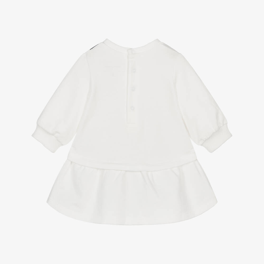 MARC JACOBS-Girls Ivory Snapshot Bag Cotton Jersey Dress | Childrensalon Outlet