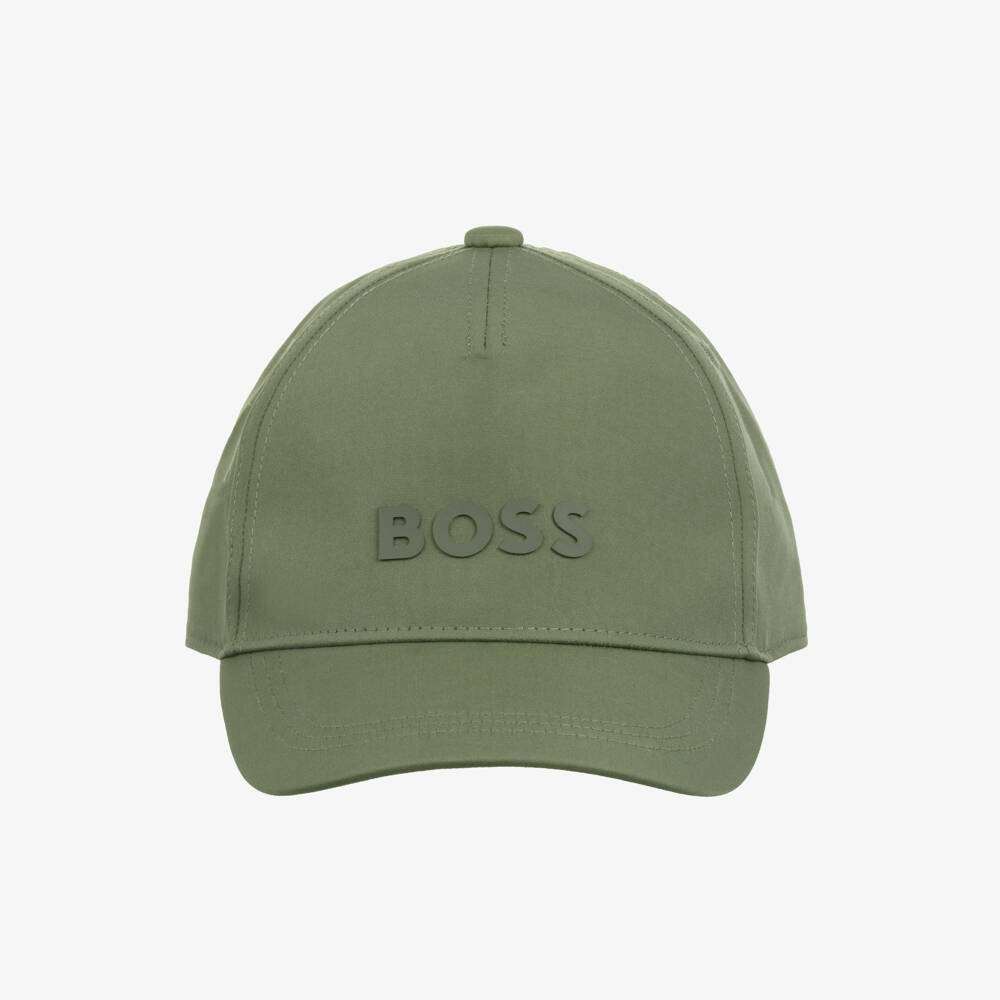 BOSS-Girls Khaki Green Logo Cap | Childrensalon Outlet