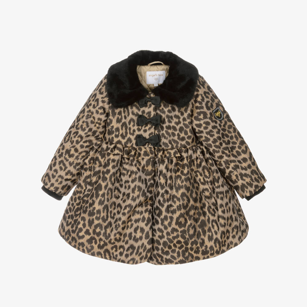 Angel's Face-معطف فرو صناعي بنقشة النمر للبنات | Childrensalon Outlet