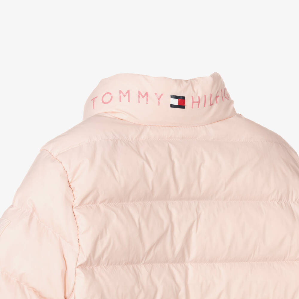 Tommy Hilfiger-Girls Light Pink Down Padded Jacket | Childrensalon Outlet