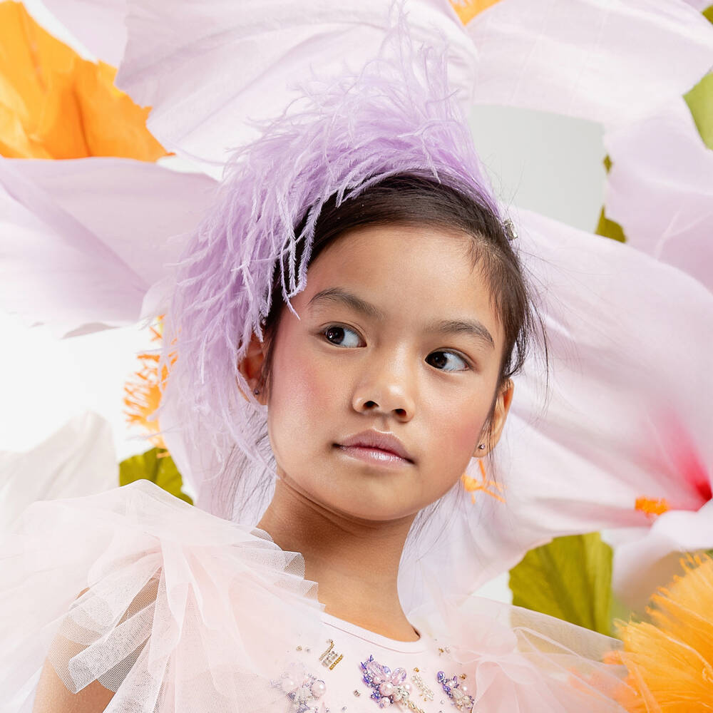 Tutu du Monde-Girls Lilac Purple Feather Hairband | Childrensalon Outlet